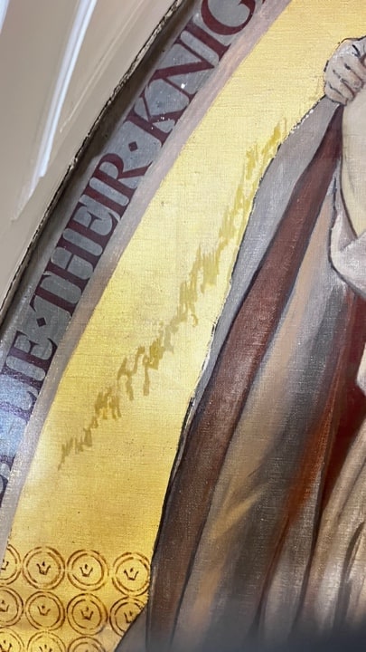 Paint abrasion from a previous over-cleaning campaign