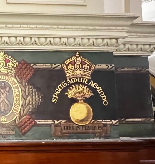 Dublin Fusiliers regimental crest, Hall of Remembrance frieze