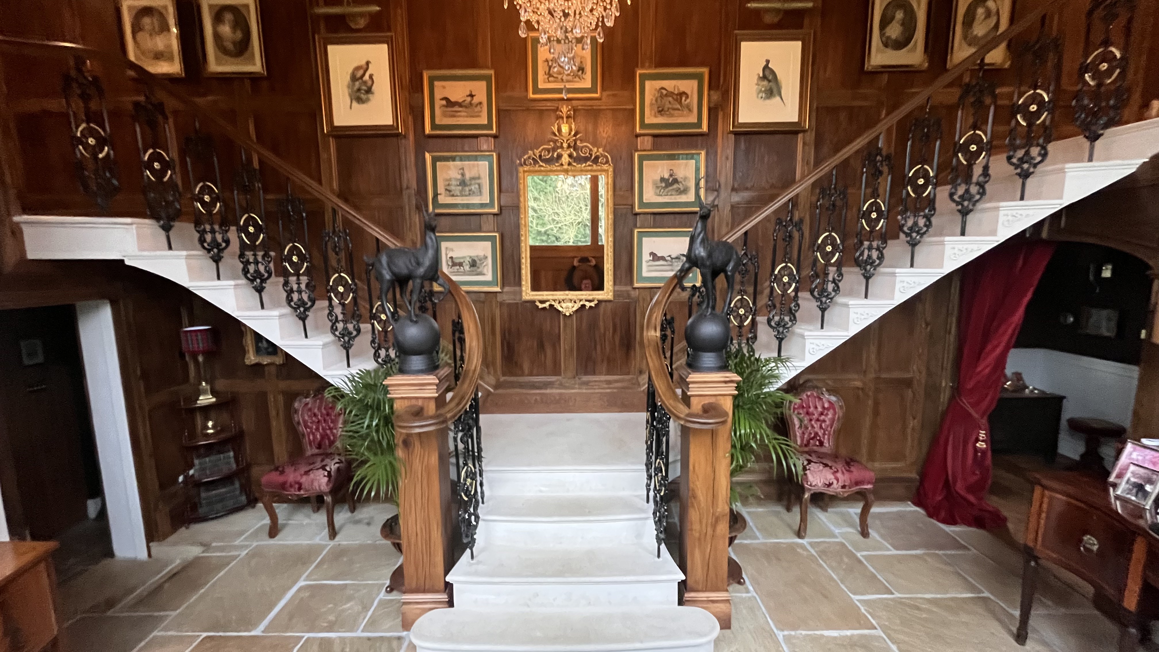 Gilding on spindles in 1800 cottage