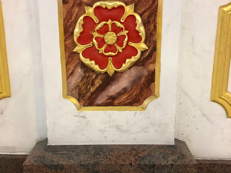 Gold leaf gilding on commercial link bridge ornament