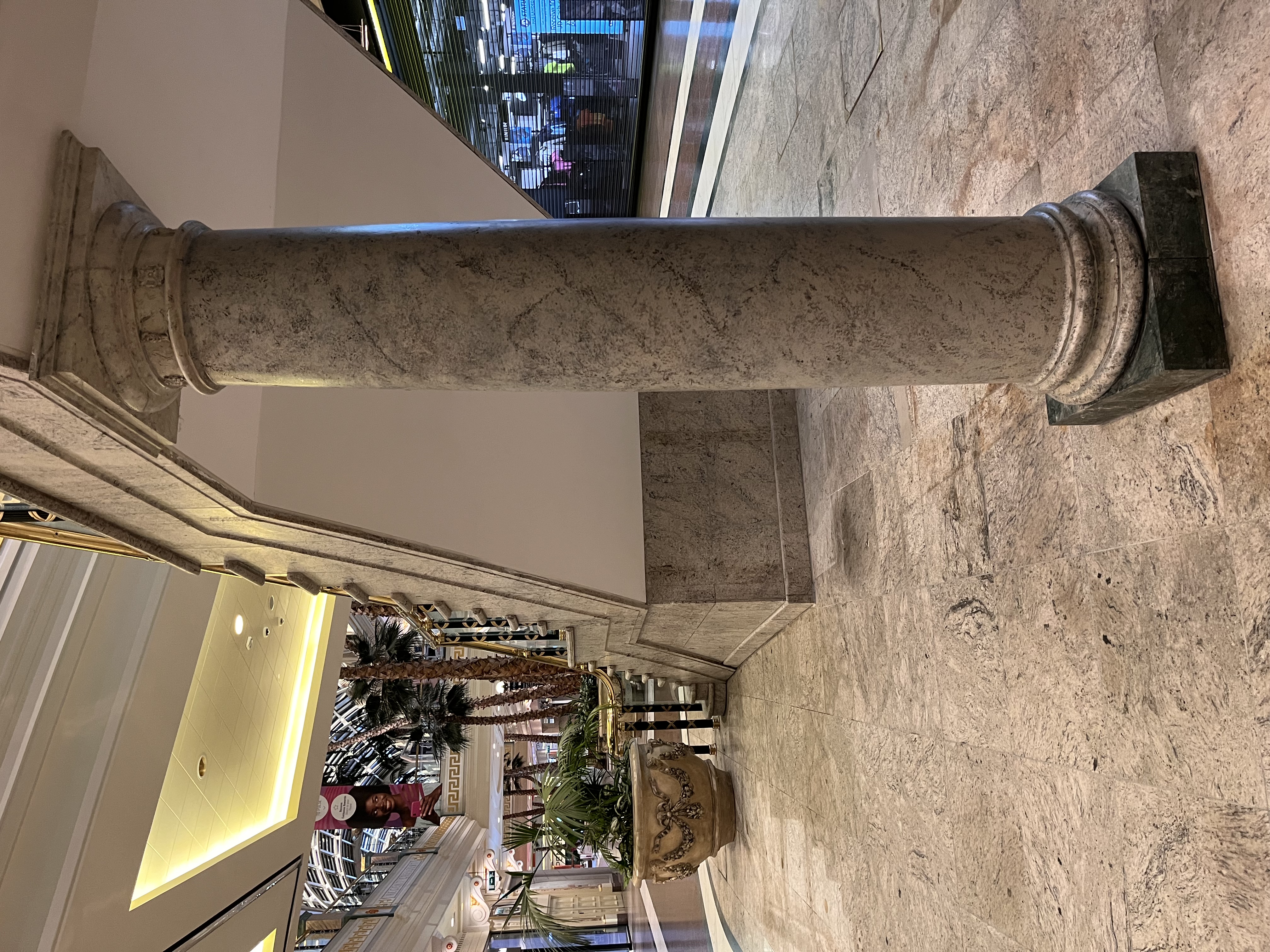 Trafford Centre grey granite columns