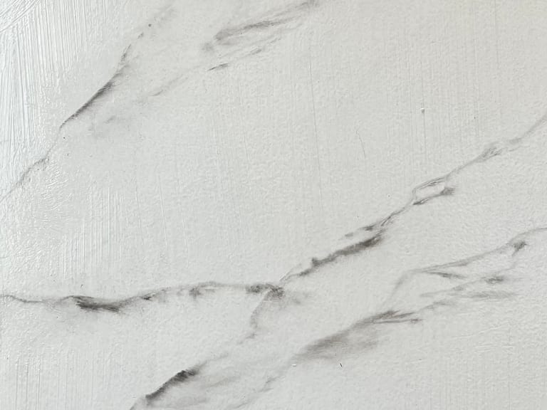 White Carrara marble effect, hand-painted sample finish
